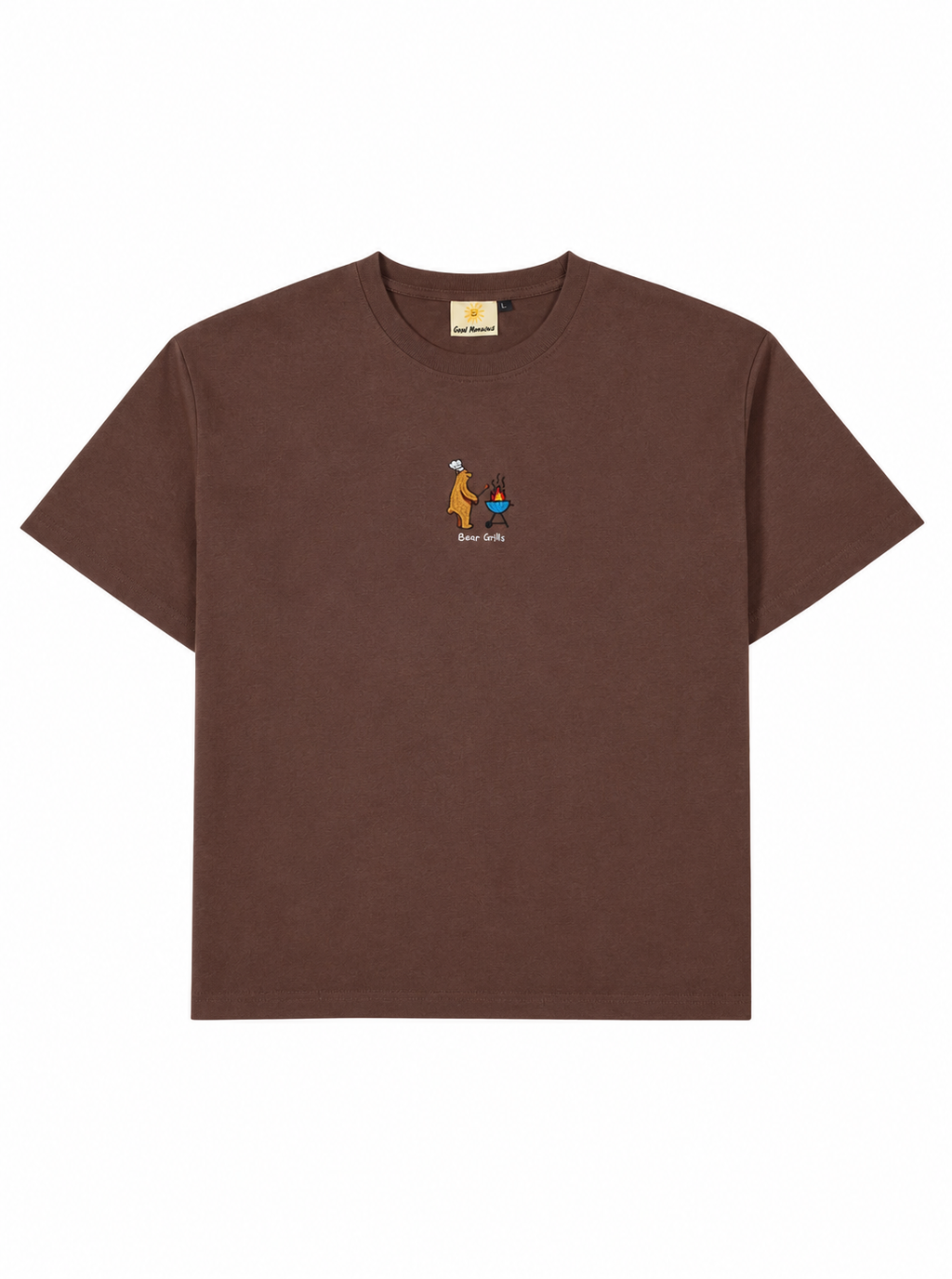 ChocolateBrownBearGrillsT-ShirtFlatlay