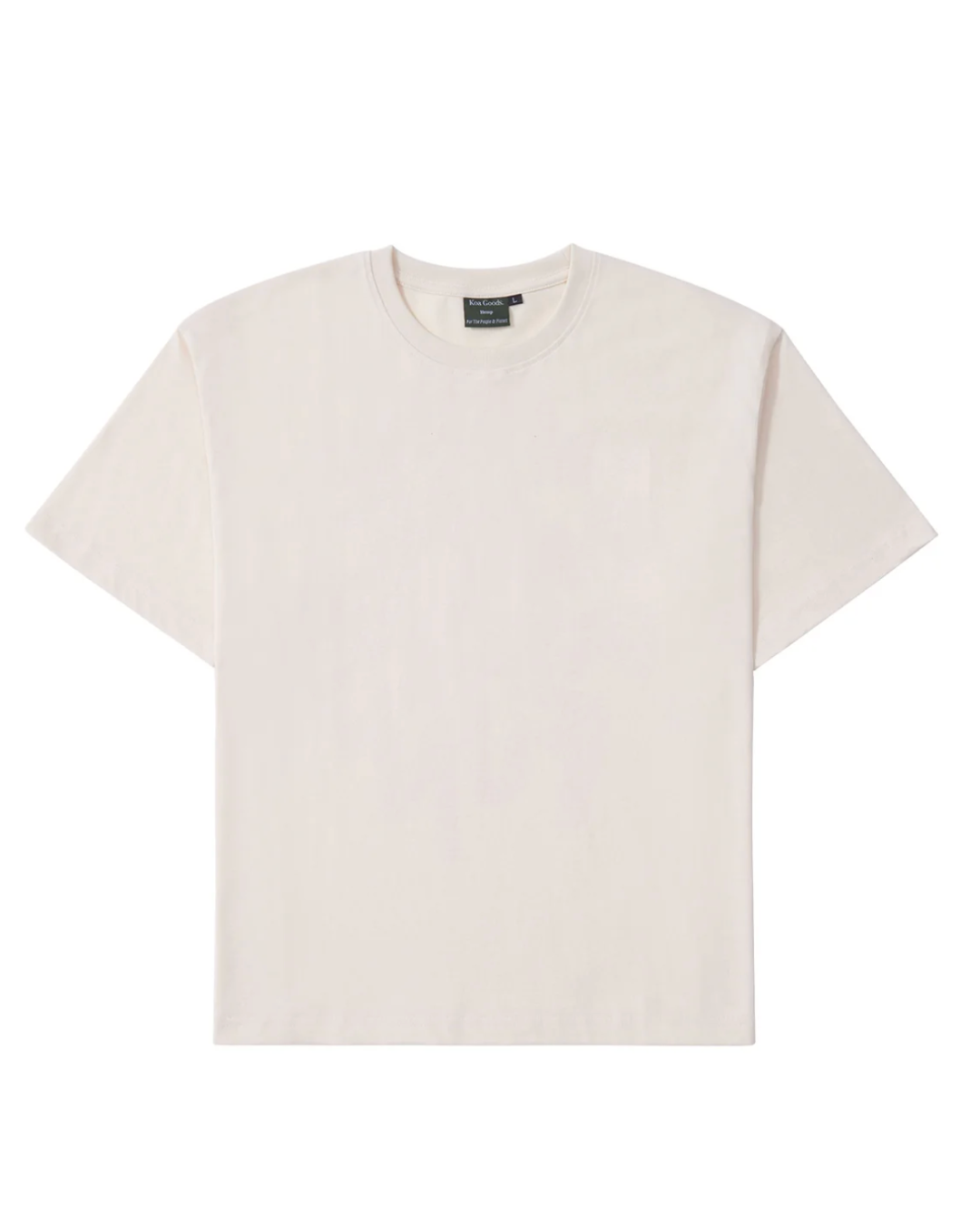 Off White Hemp Tee on White Background 