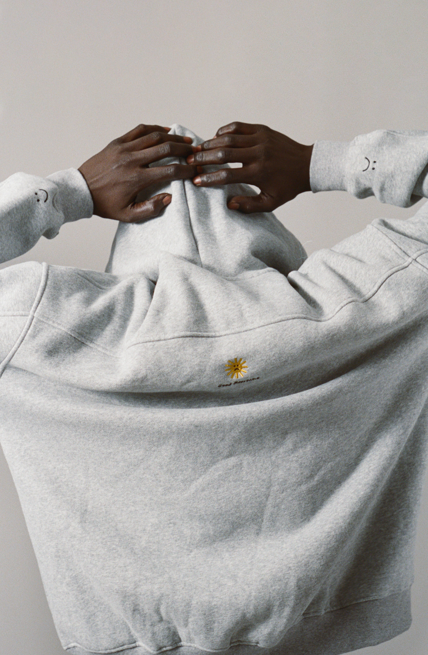 Curious George Hood - Grey (Hemp)