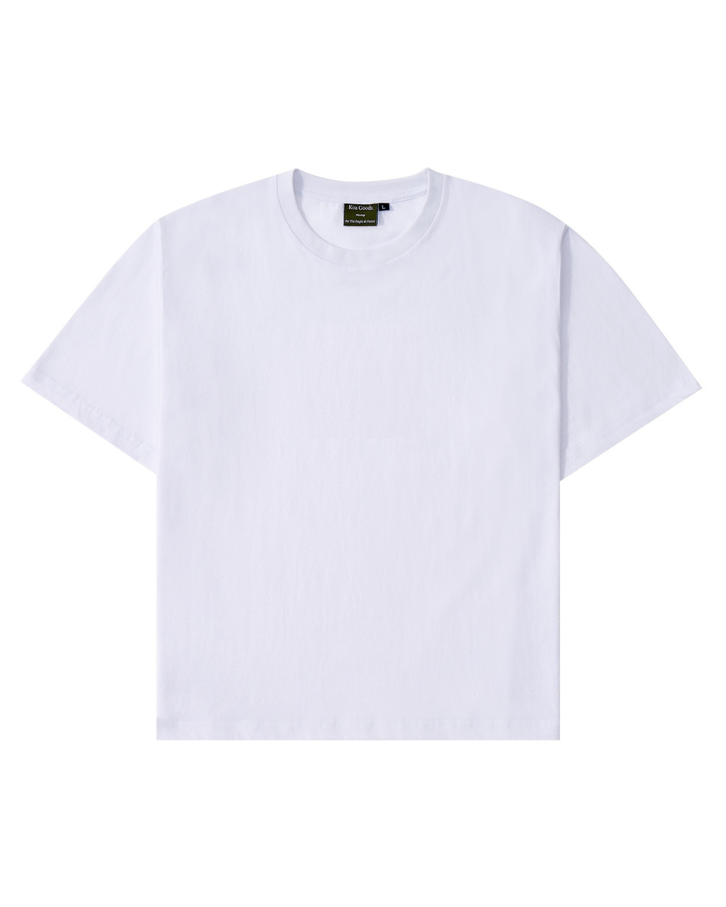 White Hemp t-shirt on a white background