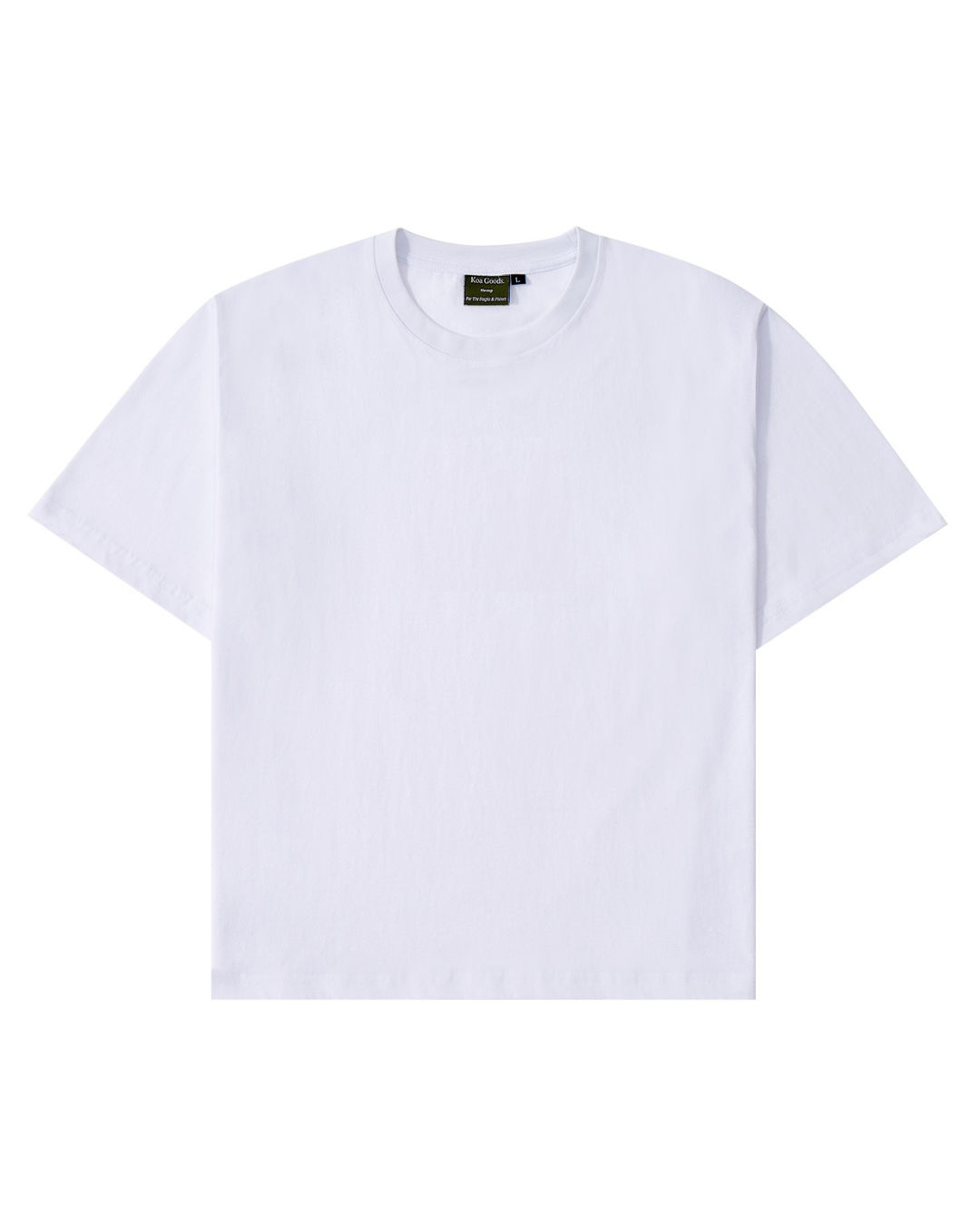White Hemp t-shirt on a white background